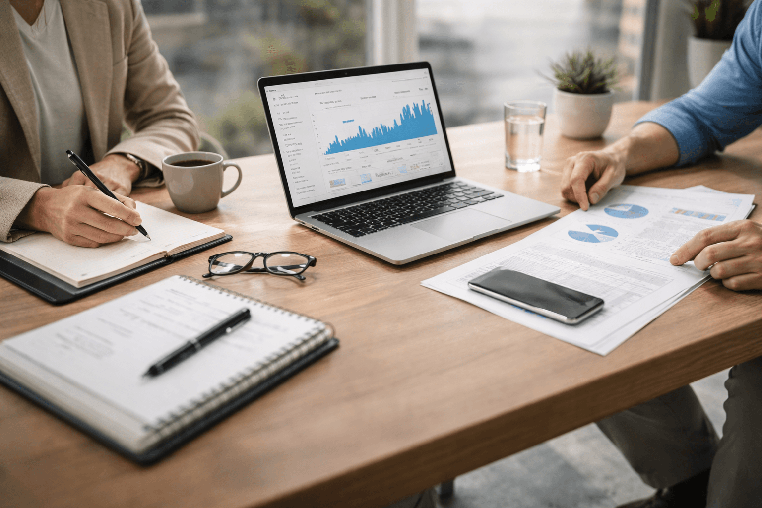 Business partnership meeting